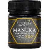 Settlers Manuka Honig MGO 800+ - produziert und abgefüllt in Neuseeland - 250g - zertifiziert und 100% purer Manuka Honig