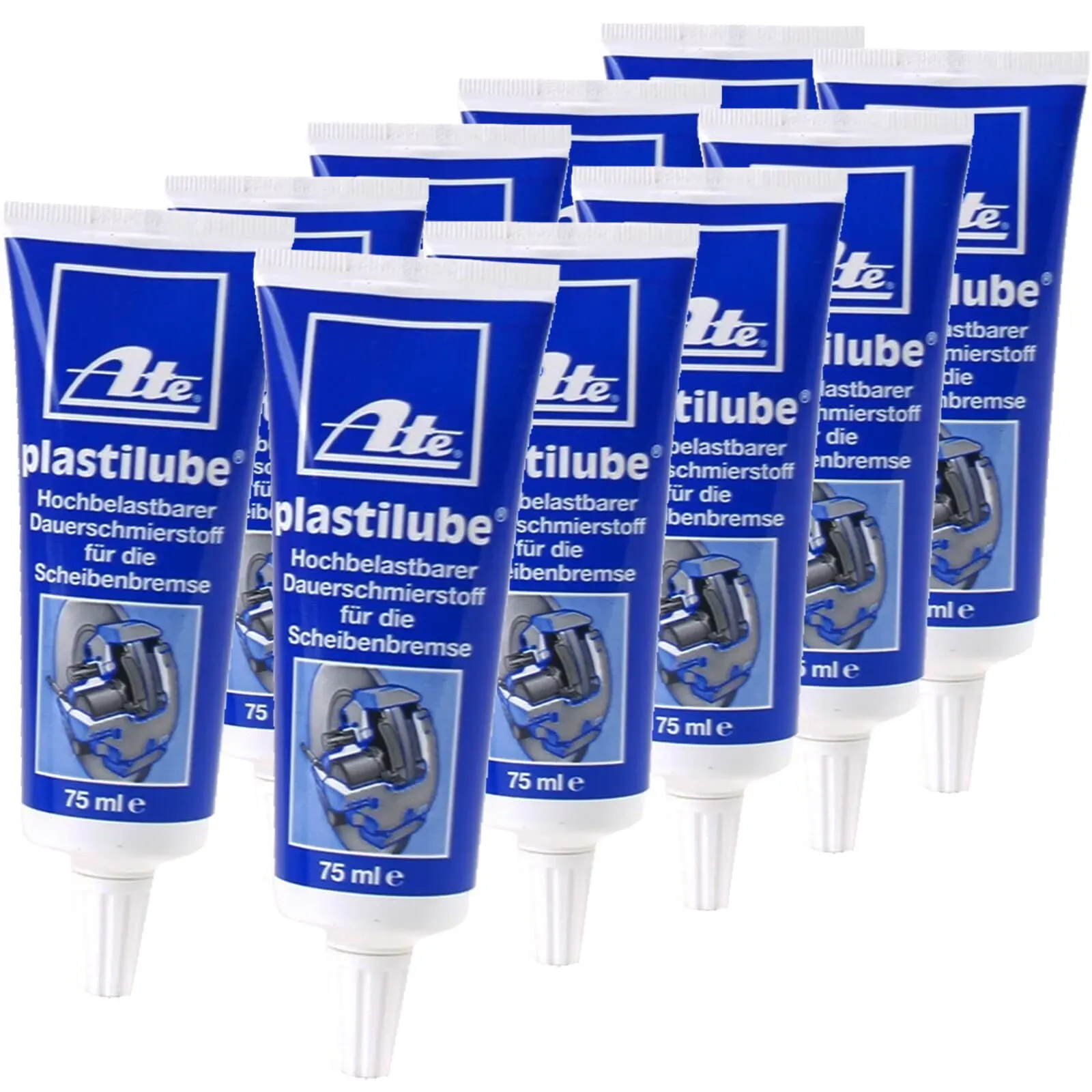 10x75ml Plastilube Bremsen Montagepaste Schmierstoff Scheibenbremse Antiquitsch: