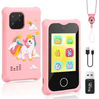 2.8" Kinderkamera, HD Touchscreen Dual-Kamera Kinder Handy Spielzeug Aufzeichnebares Video, Digitalkamera mit 64GB TF-Karte, Smartphone für 6-12 J...