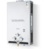 CO-Z 20L Gas Durchlauferhitzer LPG Warmwasserbereiter Durchlauferhitzer Warmwasserspeicher Heißwasserbereiter Boiler Tankless Instant Boiler