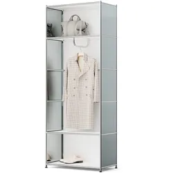 Tchibo - Garderobe Metall »Cn3« mit Kleiderstange - 77x40x194,5cm - chrom - Stahl / Stahl