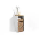 livinity® Paolina Midischrank 40,2 x 88,2 x 40,5 cm Weiß/Artisan