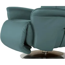 HIMOLLA Fernsehsessel 7418 Leder 81 x 111 x 95 cm Türkis/Petrol elektrisch mit Massagefunktion