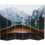 MCW Foto-Paravent MCW-A83, Raumteiler Trennwand Sichtschutz, MVG-zertifiziert ~ 180x244cm Boot