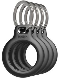 Belkin Airtag-Hülle Secure MSC001btBK, Kunststoff, schwarz, 4 Stück