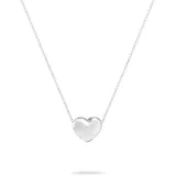 Echtzeit Halskette Puffy Heart Silber/Edelstahl
