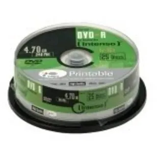 Intenso - 25 x DVD-R (G) - 4.7 GB 16x - mit Tintenstrahldrucker bedruckbare Oberfläche