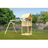 Karibu Kinderspielturm Lotti Set Schaukelanbau Doppel