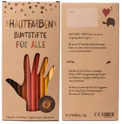 Hautfarben-Buntstifte, 12 Stück