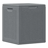 vidaXL Gartenbox Grau PP Rattan 90 L