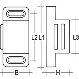 FP Magnetschnäpper 6Kg 6 x 6 x 2 cm