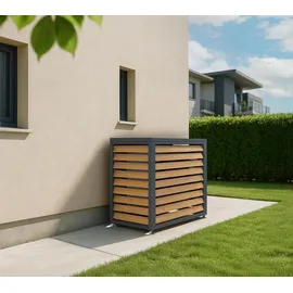 Westmann Boxa S Verkleidung Wärmepumpe Holzoptik Anthrazit 100x56x97 cm