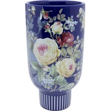 Kare Design Deko Vase Rose Magic, Blumenvase, Tischvase, Blau, 27cm