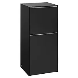 Villeroy & Boch Subway 3.0 Seitenschrank C59500VL 40x86x36,2cm, Schanier rechts/Griff Aluminium glänzend, Volcano black