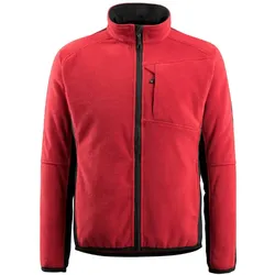 Fleecejacke "HANNOVER" Unique - M - rot/schwarz