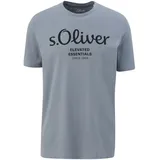 S.Oliver T-Shirt mit Label-Print, Graphit, XL