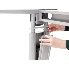 Hammerbacher Schreibtisch VUS18/6 buche nachbildung/silber