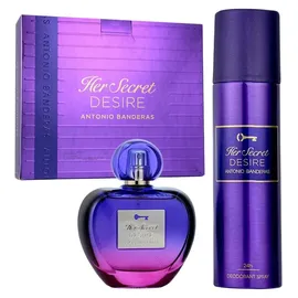Antonio Banderas Her Secret Desire Eau de Toilette 80 ml + Deo Spray 150 ml Geschenkset