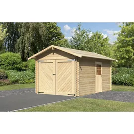 Karibu Garage Stephan 3,38 x 4,89 m beige inkl. Seitenwand