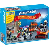 PLAYMOBIL 5495 Adventskalender Feuerwehreinsatz mit Kartenspiel