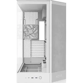 NZXT H9 Flow (2025) All White Midi Tower ATX Gaming Gehäuse weiß mit Glasfenster