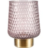 Pauleen Sparkling Glamour Tischleuchte Glas Tischlampe Timerfunktion 6H Batterie Glaslampe ohne Kabel Grau Glas/Metall