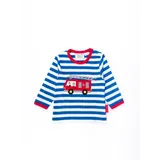 Toby Tiger Langarmshirt Langarmshirt mit Feuerwehrauto Applikation blau 128