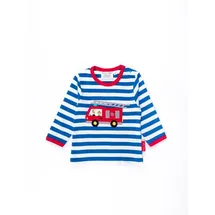 Toby Tiger Langarmshirt Langarmshirt mit Feuerwehrauto Applikation blau 128