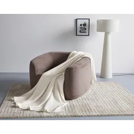 LeGer Home by Lena Gercke HEVIN Kuscheldecke 280 x 250 cm Beige/Weiß