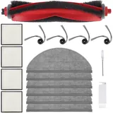 lehongs Q10 X5 Zubehör Für Roborock Q10 X5/q10 X5+ Staubsauger,1 Hauptbürsten,4 Hepa-filter,6 Wischtücher,4 Seitenbürsten,1 Bürste,1 Schraubendreher Ersatzteilset