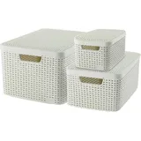 Curver STYLE Aufbewahrungsboxen-Set beige