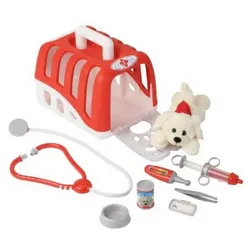 Theo Klein Puppen Pflegecenter 4831 Tierarztkoffer mit Hund und Zubehör