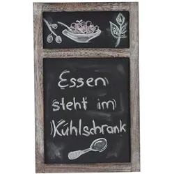 Werbetafel MCW-C51, Wandtafel Kreidetafel, 55x34x2cm, Holz Shabby-Look Vintage ~ braun