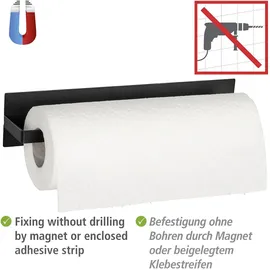 Wenko magnetischer Küchenrollenhalter Ima für gängige Küchenrollen Schwarz