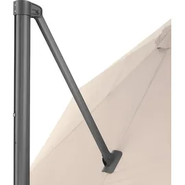 Tectake Ampelschirm Ø 300 cm Beige inkl. Schutzhülle und Fußpedal