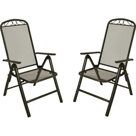 DEGAMO Garnitur CLASSIC 3-teilig Streckmetall anthrazit