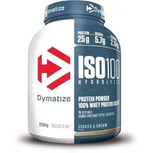 Dymatize Iso100 Hydrolyzed Cookies & Cream Pulver 2200 g