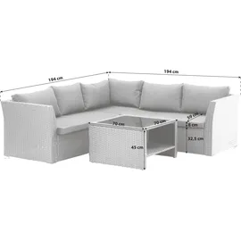 gardenson Loungegarnitur Haiti 7-tlg. Schwarz