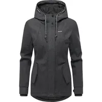 Ragwear Damen, gefütterte, Wasserfeste warme Jacke mit Kapuze in atmungsaktiver Fleece Woll-Optik Monadde Felt YOUMODO Dark Grey Gr. 3XL - 3XL