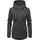 Ragwear Damen, gefütterte, Wasserfeste warme Jacke mit Kapuze in atmungsaktiver Fleece Woll-Optik Monadde Felt YOUMODO Dark Grey Gr. 3XL - 3XL