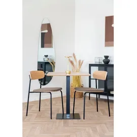 House Nordic Esszimmerstuhl Estepona Polyester braun/ schwarz 2er Set