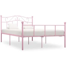 vidaXL Bettgestell Rosa Metall 140×200 cm