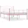 vidaXL Bettgestell Rosa Metall 140×200 cm