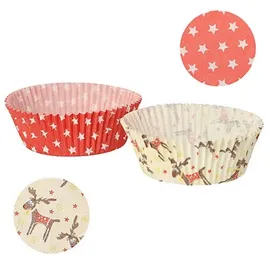 Papstar 60 Backförmchen Ø 5 cm · 2,5 cm farbig sortiert "Dots"