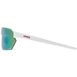 Uvex vectiv Sportbrille, white matt - mirror Pink/CAT3