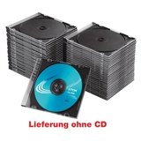 MediaRange 1er CD-/DVD-Hüllen Slim Cases transparent, 50 St.