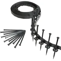 HaGa Flexible Rasenkante aus Kunststoff | 10m x 40mm mit 20 Stiften | für Garten Beetumrandungen & Rasenkante