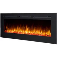 Elektrokamin Balderia Fiamma 60\, Schwarz, Metall, 165x28x62 cm, Dimmer, Thermostat, Überhitzungsschutz, Flammeneffekt separat schaltbar, Fernbedienung, Freizeit, Heizen & Kühlen, Elektrokamine