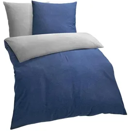 Traumschlaf Melange marine/grau 200 x 200 cm + 2 x 80 x 80 cm