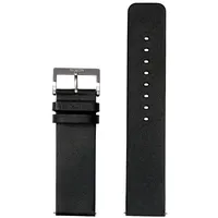 Nixon Wechselarmband für Uhren mit 23 mm Abstand aus pflanzlich gegerbtem Leder in der Farbe Schwarz mit Edelstahlschließe mit Armbandöse aus echtem Leder, BA009-3403-00